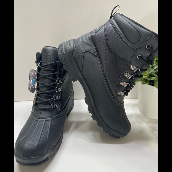 NEW Fila Weathertech Men's Extreme Waterproof Duck Boots Black 9.5-12 - Picture 6 of 9